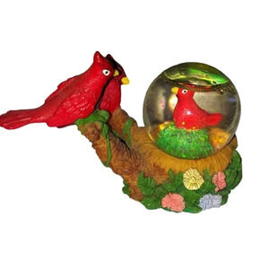 Cardinals Floral Mini Glitter Globe